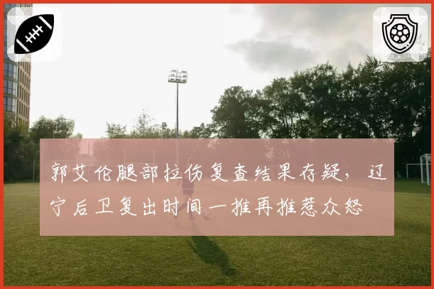 郭艾伦腿部拉伤复查结果存疑，辽宁后卫复出时间一推再推惹众怒